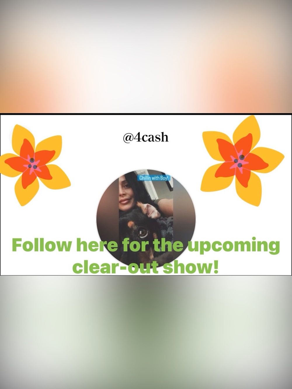 Mix it up! Follow here for the upcoming clear-out show. 😊💕